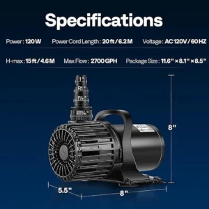 bomba de agua sumergible 170 litros minuto 4.6 presion cabeza